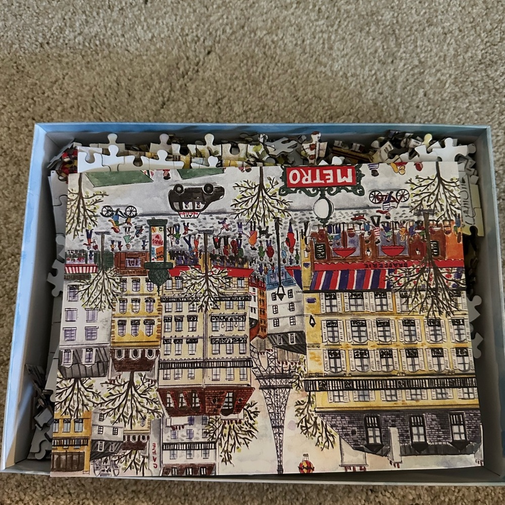 Galison Parisian Street Scene Puzzle - Vibrant Colors - Picture 9 of 9
